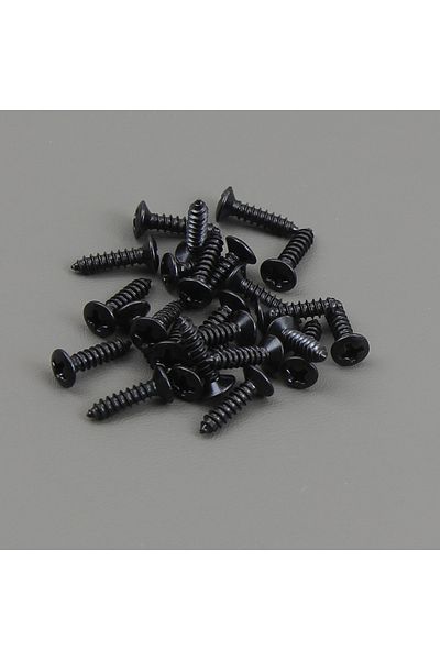 FLEOR 25pcs Black 25pcs Guitar Pickguard Mounting Screws For Electric Bass Parts, Chrome/black/gold