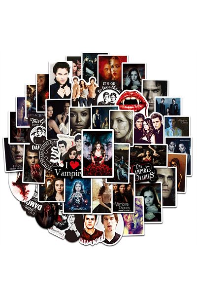 Choice 50PCS American TV Series The Vampire Diaries Graffiti Sticker Notebook Water Cup Waterproof Decor...
