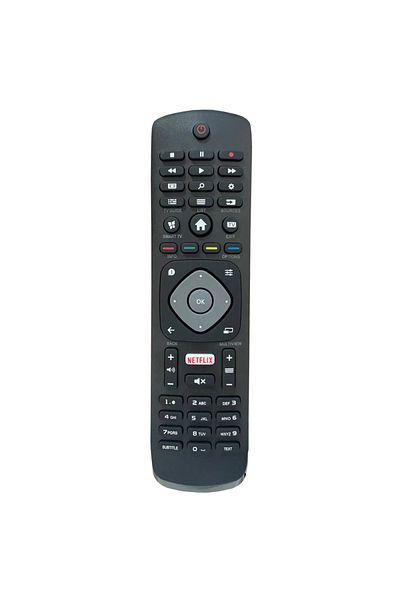 Choice جهاز تحكم عن بعد أسود مع بديل Netflix لتلفزيون Philips 4K UHD Hdr Ambilight الذكي 43pus6262 49