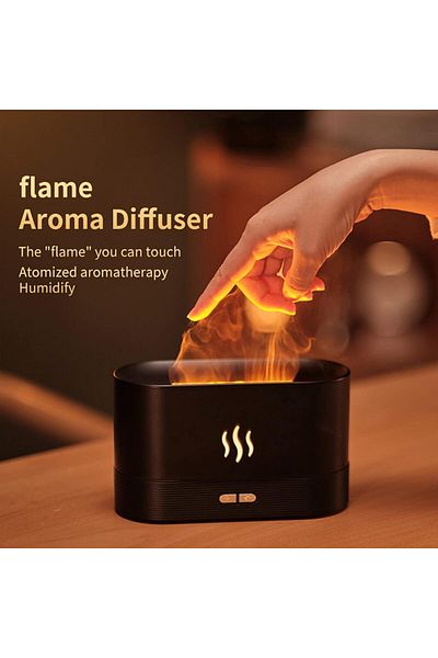 AWH Essential Oil Diffuser with Flame Light, 180ml,  Auto Shut-Off Protection