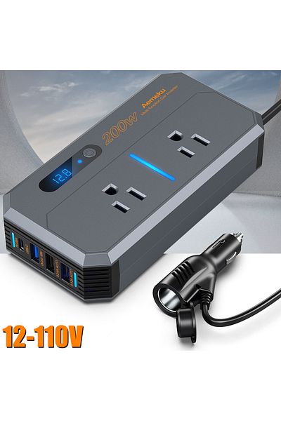 Choice 110v Us 200w Car Inverter Dc 12v To Ac 110v 220v Car Inverter Converter Auto Power Adapter Usb Type