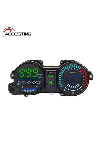 Choice Beige New Led Motorcycle Speedometer For Brazil Cg/titan 150 Esd 2009 To 2013 Azul 37100-kvs-901