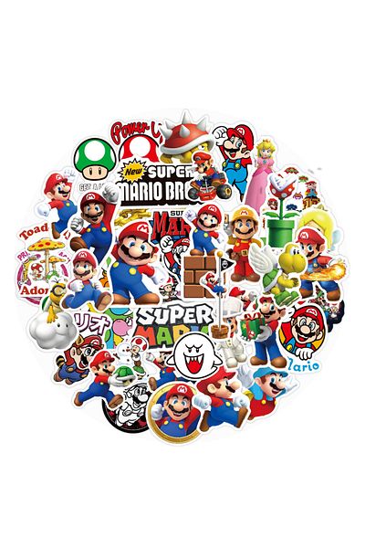 Choice Dmtz003 50pcs Cartoon Super Mario Game Stickers For Laptop Skateboard Guitar Notebook Suitcase Water