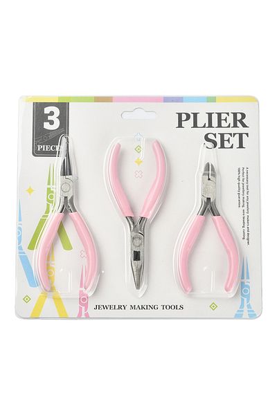 Choice Pink 3pcs/set Needle Nose Pliers Round Nose Pliers Diagonal Pliers Wire Pliers Diy Jewelry Jewelry T