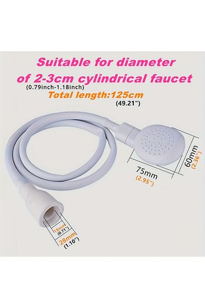 Choice White Multifunctional Faucet Shower Sprinkler Drain Filter Hose Sink Wash Head Shower Extender Bathr