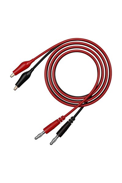 AOKIN 2pcs 4mm 2pcs Banana Plug To Alligator Clip Test Lead Cable Line Wire, 4mm Banana Plug For Multi-met