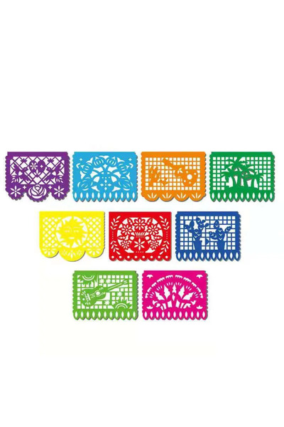 Choice 2 نمط ديكور حفلات مكسيكية مع لافتة مربعة مزخرفة بأعلام من اللباد ليوم ...