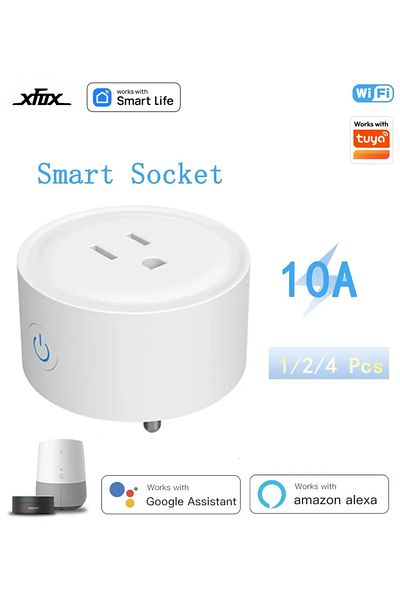 Choice 100-240v Us 1 Pcs Tuya Wifi Smart Plug Us Standards 10a Standards Smart Socket Timeing Voice Control