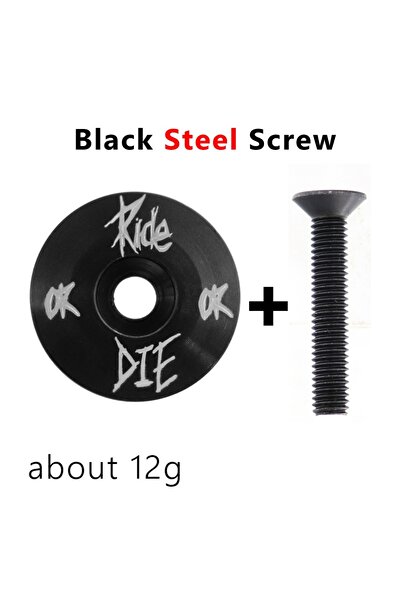 Choice مسامير فولاذية سوداء لغطاء سماعة رأس الدراجة Ride or Die مع برغي تيتان...