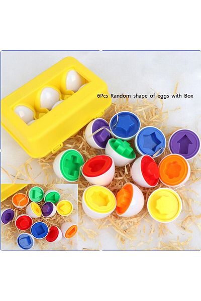 Choice 6pcs Shape With Box Baby Learning Educational Toy Smart Egg Toy Games Shape Matching Eggs Montessori