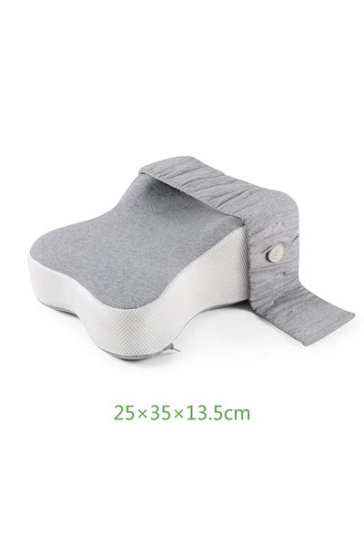 Choice Light Grey Orthopedic Slow Rebound Memory Cotton Clamp Leg Pillow Maternity Foot Pillow Strap Adjust