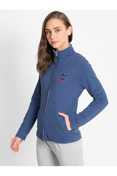 JOCKEY USA Originals Womens Loung Wr Zip Fastening Jacket UL08-01 Blue