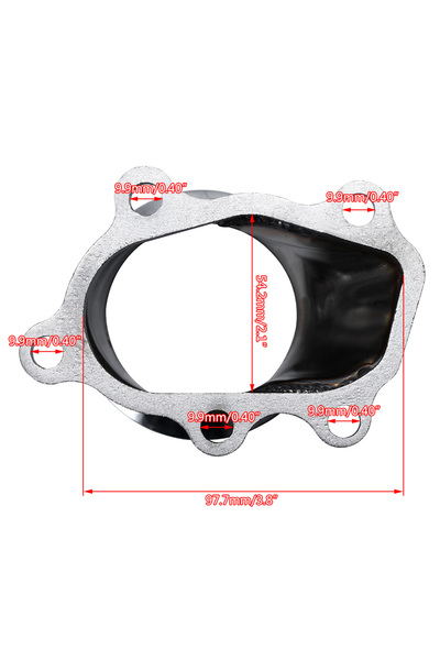 Choice1 - محول من الفولاذ المقاوم للصدأ لأنبوب توربو لأسفل مقاس 2.5 بوصة و63 مم وشريط V من T25 T28 GT25 GT28...