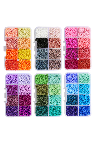 Choice 3mm 20400pcs style1 About 20400pcs 3mm Glass Rice Beads, Suitable for ...