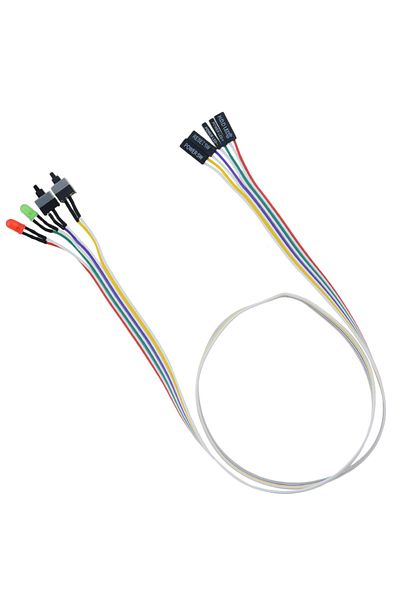 Choice 68CM Slim ATX PC Compute Motherboard Power Cable Original On/Off/Reset with LED Light PC Power Re...