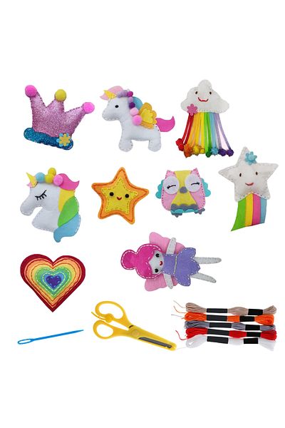 Choice 9pcs 9/5pcs Diy Sewing Kit Creative Kids Sewing Kits Crafts Set Educational Diy Felt Crafts Beginner