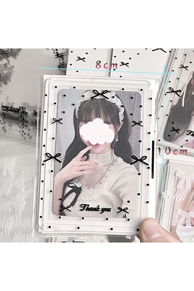Choice A8 50pcs Ins Photocard Protector Star Bowknot Print Self-adhesive Opp Bags Card Sleeve Gift Packagin