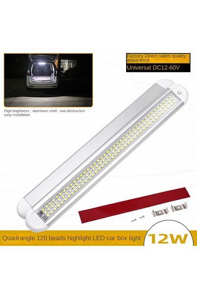 Choice White Light 12-85v Super Bright Led Compartment Light Three Rows 120 Beads Cab Reading Light Four Cu