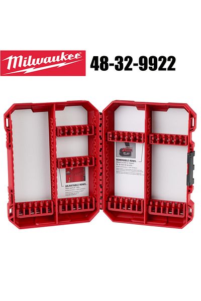 Choice 48-32-9922 Milwaukee 48-32-9922 Packout Large Case Drill Bits Support For 1/4in Hex Power Tool Acces