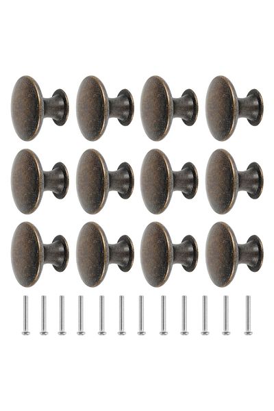 Choice 12pcs Vintage Knobs Cabinet Handles Zinc Alloy Drawer Hand Pulls Replacement Furniture Cupboard C...
