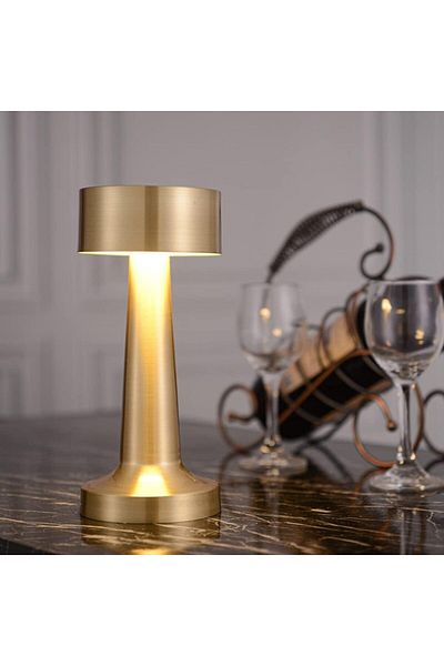 AWH Cordless Touch Table Lamps, LED Set, Metal Housing, for Bedroom, Bedside, Restaurant (2-Pack)