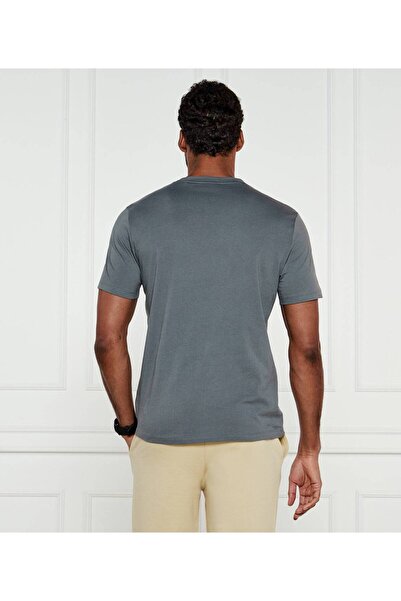 HUGO Men's Round Neck Large Logo Short Sleeve Regular Fit Cotton Anthracite T-Shirt 50534622 -086