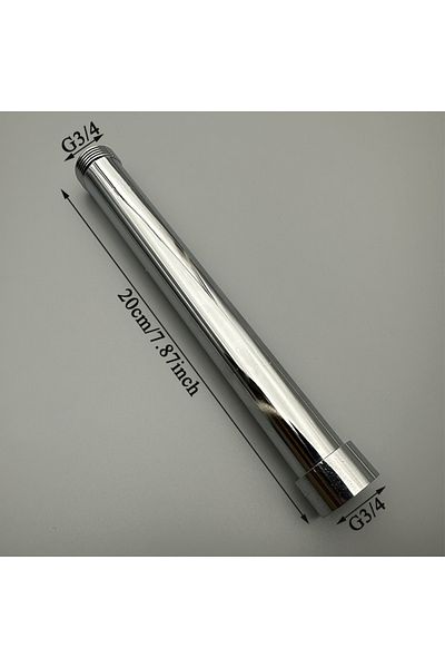 Choice 20cm Chrome 20/30/40/50cm Shower Extension Pipe G3/4 Round Bathroom Shower Arm Stainless Steel Round