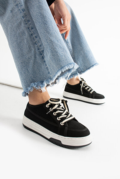 infinite8 Pantofi negri pentru femei Pantofi sport casual