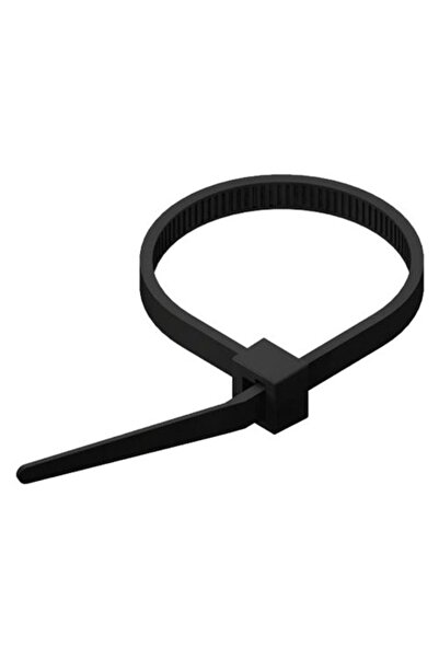 EMİRHANNALBUR Kablo Bağı- Plastik Kelepçe - 8 X 450 mm - Cırt Kelepçe Siyah (...
