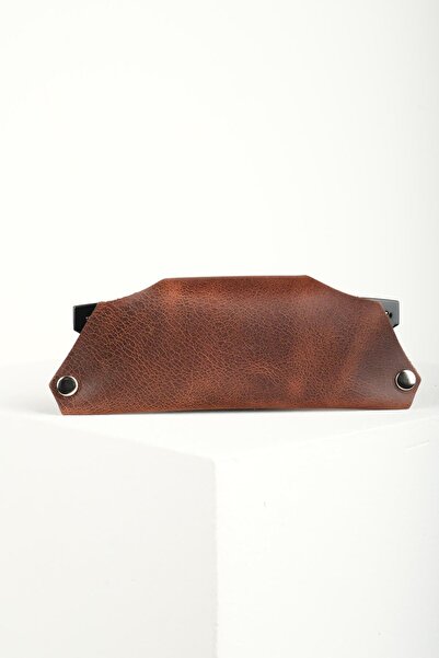 WATCHOFROYAL Genuine Leather Buttero Clot Brown Glasses Pouch