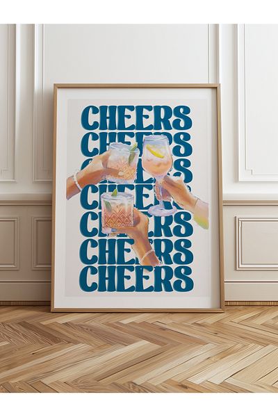 HOMEPACK Единична картина в дървена рамка, единичен плакат, картина TK/756