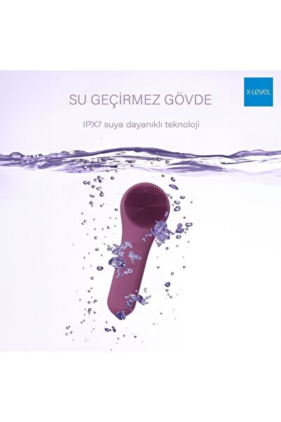 X-Level X-fresh Yüz Temizleme / Masaj Cihazı - Isıtmalı Soğutmalı / Titreşimli Su Geçirmez Standlı
