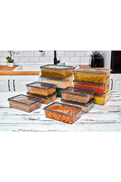 SUPERPUP 2 Lt Anthracite Ziplock Storage Container - 10 Pieces Freezer, Fridge, Food, Toy, Food, Coffee Box