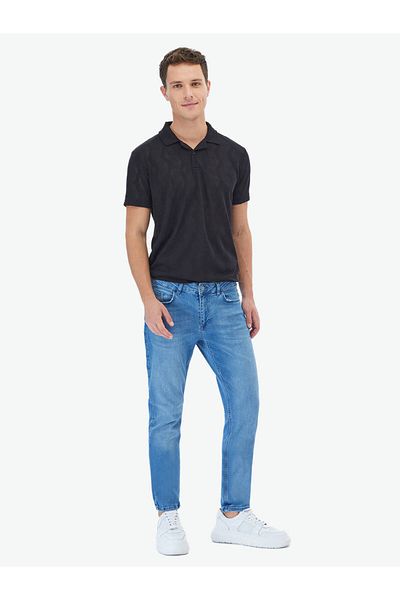 Kip Jacquard-T-Shirt mit kubanischem Kragen