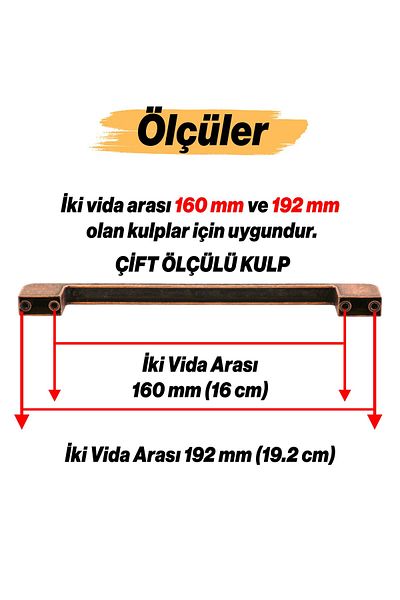Badem10 Radus Mâner metalic din cupru antic 192 mm 19,2 cm Mobilier Bucătărie Sertar Dulap Dulap Mâner Mâner