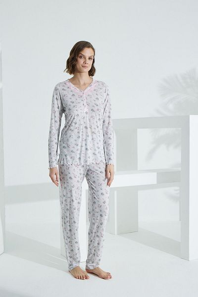 Evia Set pijama pentru femei Angelique Bamboo - mânecă lungă 22005