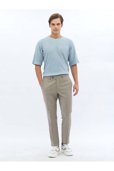 Kip Plain Weave Fitted Fit Classic Trousers