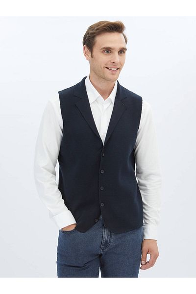 Kip Plain Knit Knitwear Vest