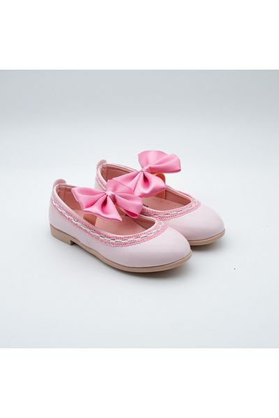Arçın Shoes Zigzag and Bow Detailed Girls' Ballerinas – Steps of Elegance and Elegance