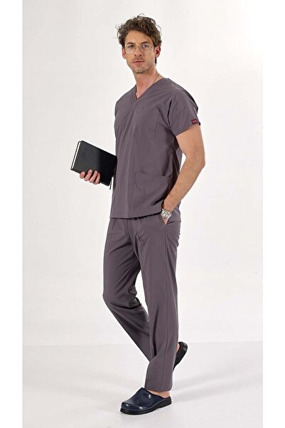 Uçak Medikal Costum chirurgical Misty Grey U-flex Lycra