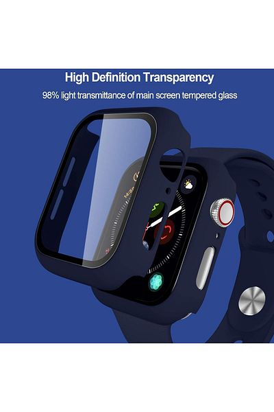 AWH 3-Pack Apple Watch Case: Ultra-Thin Bumper & Screen Protector for 44mm SE/iWatch 6/5/4.