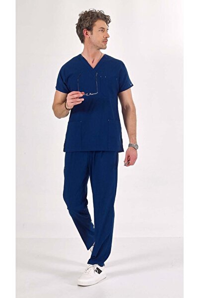 Uçak Medikal Blazer Blue CORE FLEX Lycra Costum chirurgical