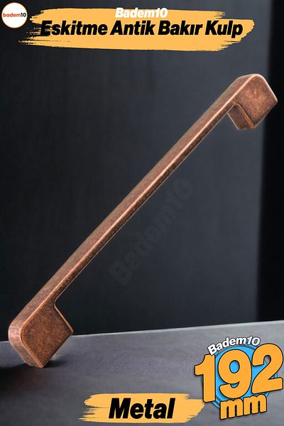 Badem10 Radus Mâner metalic din cupru antic 192 mm 19,2 cm Mobilier Bucătărie Sertar Dulap Dulap Mâner Mâner