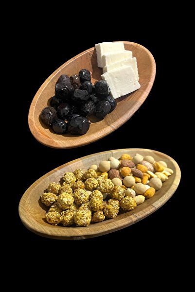 Ayd ahşap Handmade Beech Solid Wood Boat Breakfast/Snack Plate - Natural and Stylish Presentation