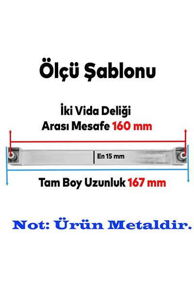 Badem10 Bihter Chrome 160 Mm - 16,0 Cm Mobilier Metal Sertar Bucătărie Dulap Dulap Mâner Mâner 10 Bucăți