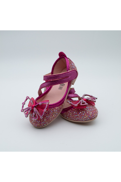 Arçın Shoes Simli ve Fiyonk Detaylı Kız Çocuk Babet – Minik Prenseslere Özel Şıklık