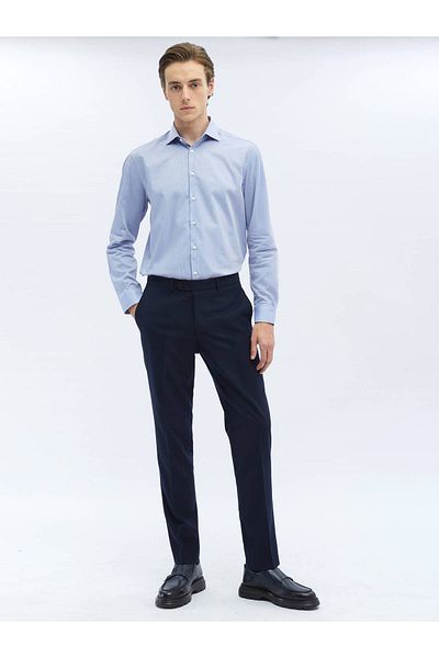 Kip Plain Weave Fitted Fit Classic Trousers