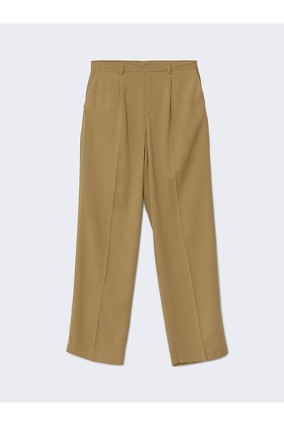 LC Waikiki Pantaloni de damă în amestec de in cu talie elastică