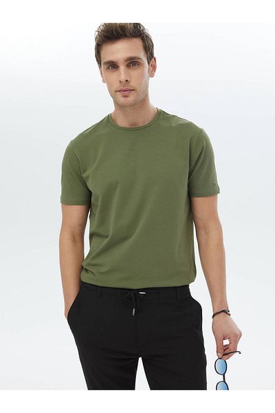 Kip Plain Crew Neck Cotton Blend T-shirt