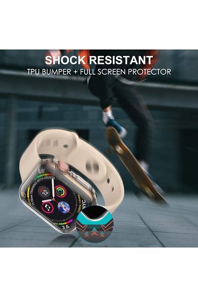 AWH iWatch Protective Case for Apple Watch Series 4 40mm, Ultra-Thin Clear TPU Screen Protector